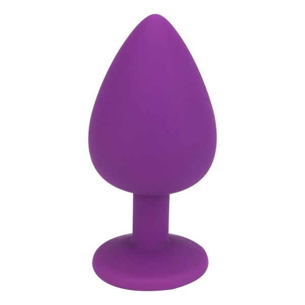 Loving Joy Jewelled Silicone Butt Plug Purple Large