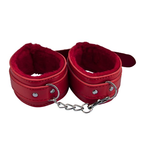 Loving Joy Beginners Bondage Kit Red 8 Piece - Ankle Cuffs