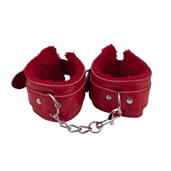 Loving Joy Beginners Bondage Kit Red 8 Piece - Wrist Cuffs