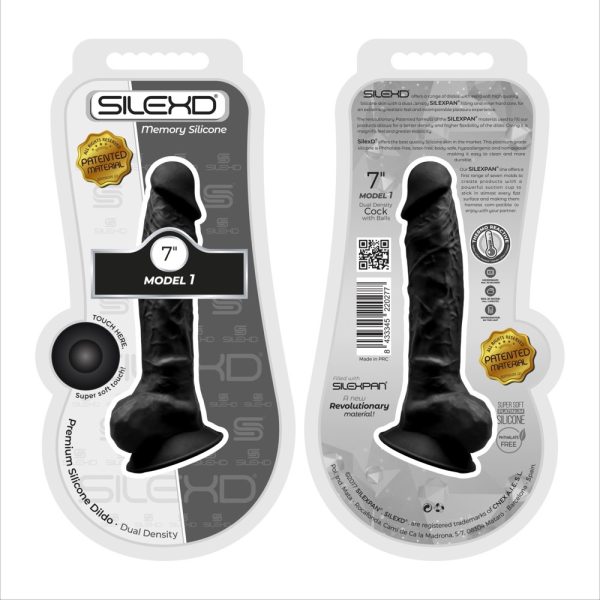 SILEXD 7-inch Premium Silicone Dildo - Dual Density - Model 1