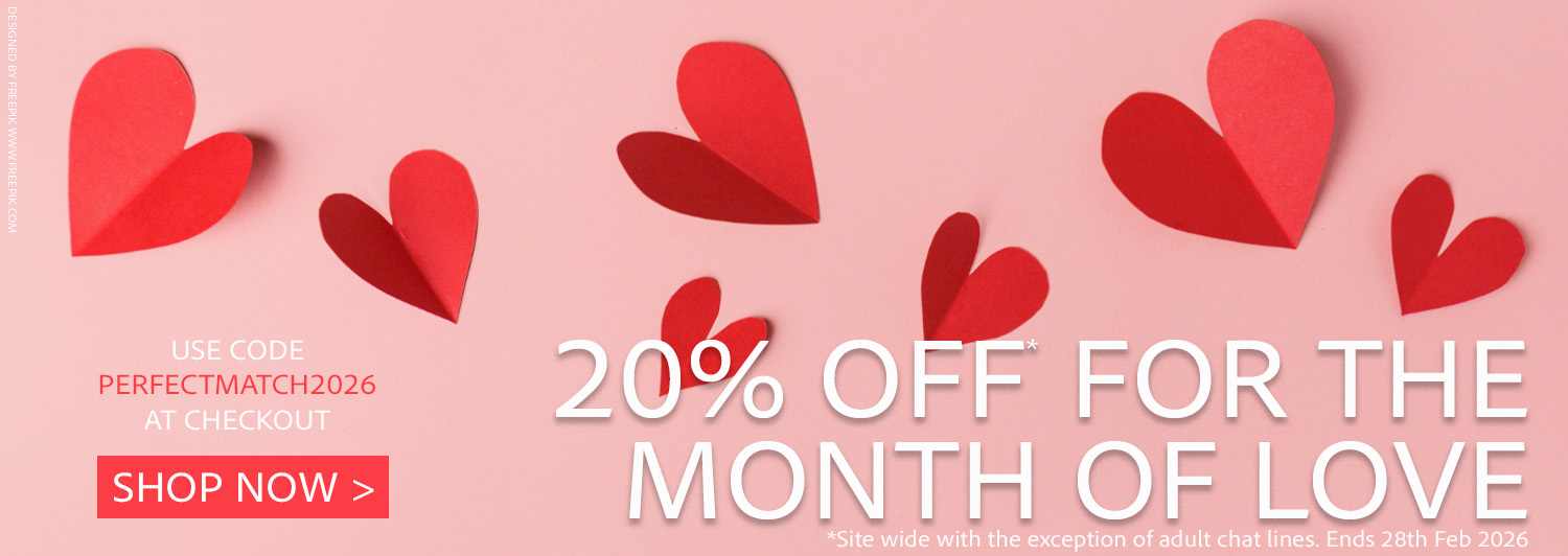 Valentines Day 20% Off